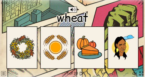 Thanksgiving ESL Interactive Vocabulary Quiz