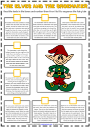 The Elves and the Shoemaker ESL Sequencing the Story Worksheet