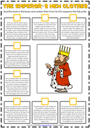 The Emperor's New Clothes ESL Sequencing the Story Worksheet