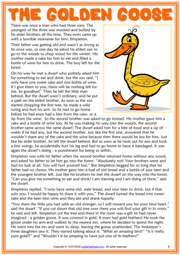 Golden Goose ESL Reading Comprehension Worksheets