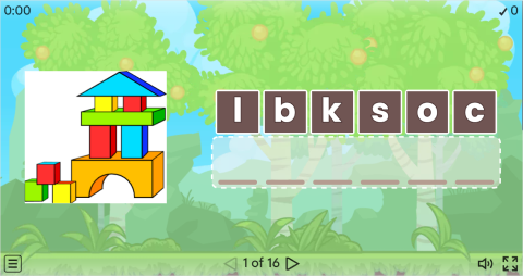 Toys Vocabulary ESL Interactive Anagram