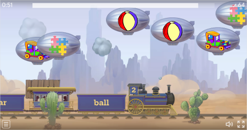 Toys ESL Vocabulary Balloon Pop Game