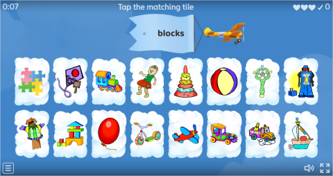Toys ESL Interactive Find The Match Worksheet