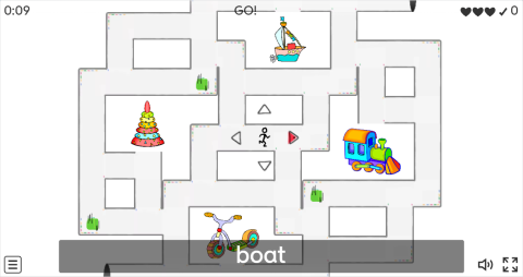Toys ESL Vocabulary Maze Chase Game
