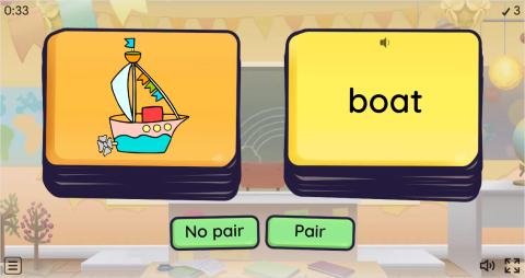 Toys ESL Vocabulary Pair or No Pair Worksheet