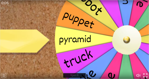 Toys ESL Interactive Spin The Wheel Worksheet