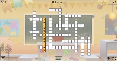 Toys Vocabulary ESL Interactive Crossword Puzzle