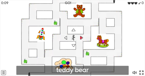 Toys ESL Vocabulary Maze Chase Game