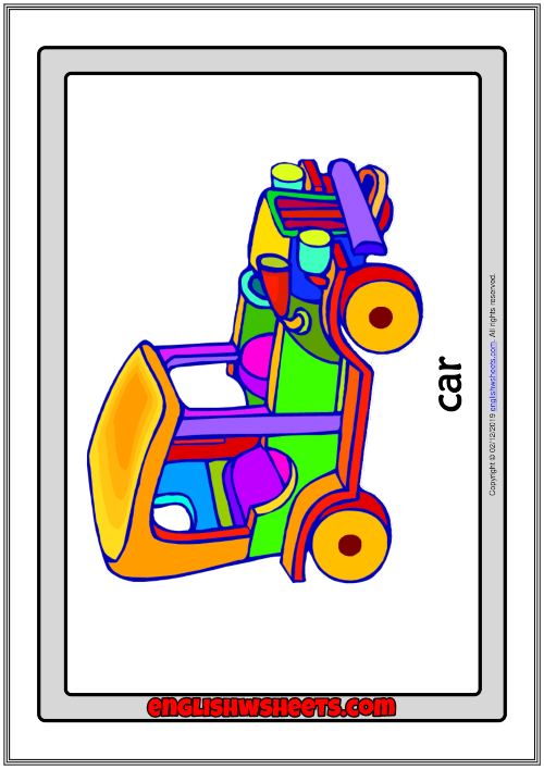 Toys ESL Printable Flashcards With Words For Kids