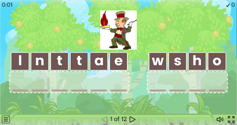 TV Programmes Vocabulary ESL Interactive Anagram