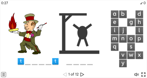TV Programmes ESL Interactive Hangman Game