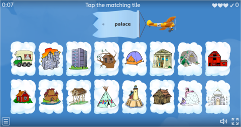 Types of Houses Interactive Find The Match Worksheet