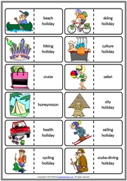 holiday types esl vocabulary worksheets