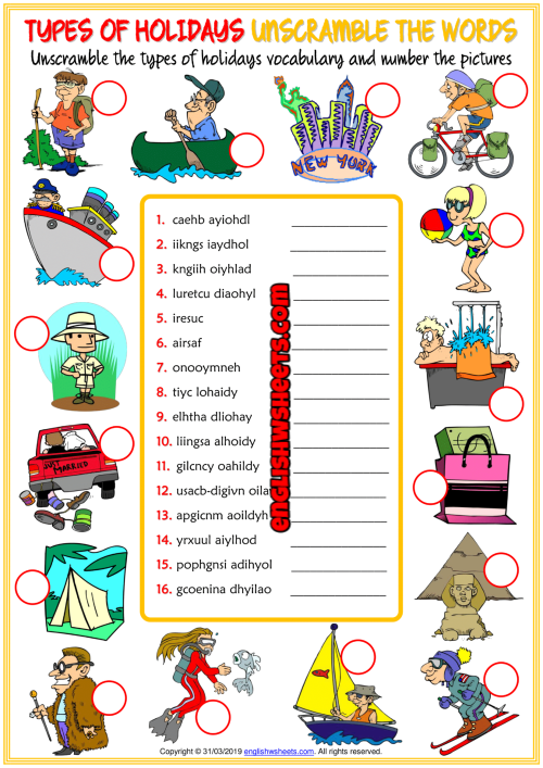 holiday-types-esl-unscramble-the-words-worksheet-for-kids