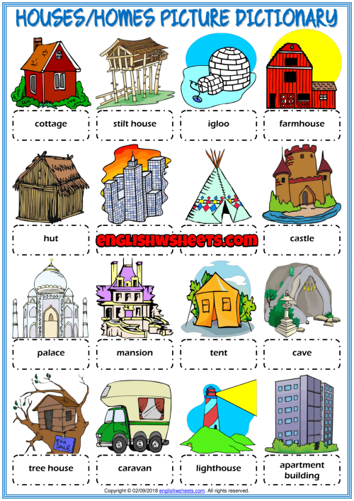 Featured image of post Picture Dictionary Types Of Houses For Kids - Put them in alphabetical order.