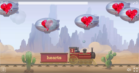 Valentine's Day ESL Vocabulary Balloon Pop Game