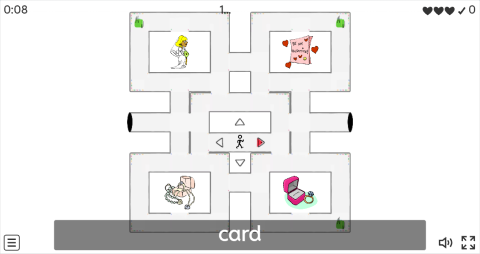 Valentine's Day ESL Vocabulary Maze Chase Game