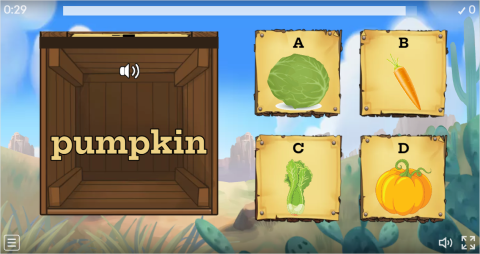 Vegetables ESL Interactive Open The Box Worksheet