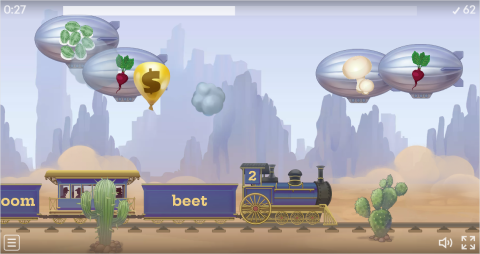 Vegetables ESL Vocabulary Balloon Pop Game