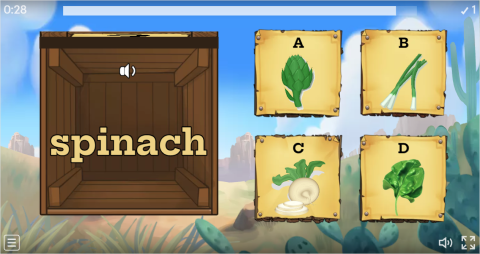 Vegetables ESL Interactive Open The Box Worksheet