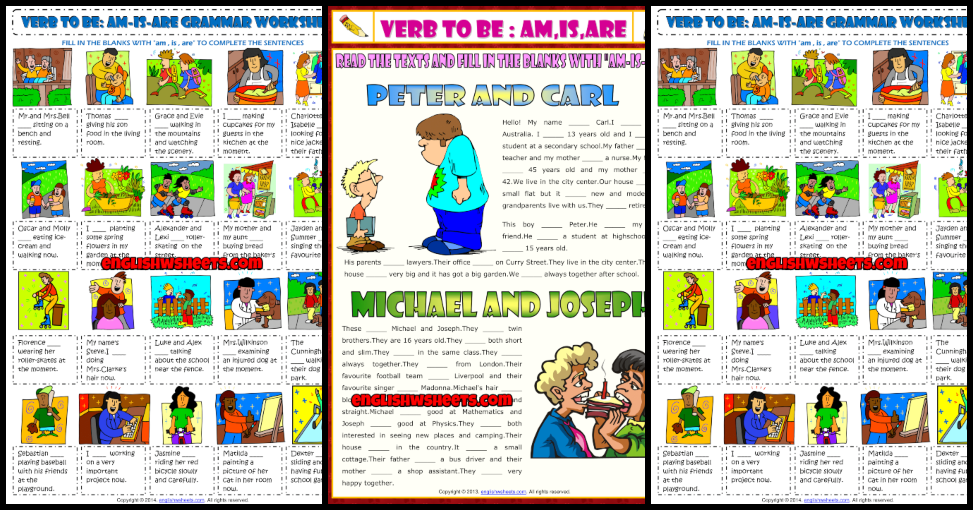 verb to be esl printable worksheets and exercises