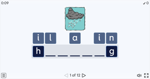 Weather Conditions Vocabulary ESL Interactive Anagram