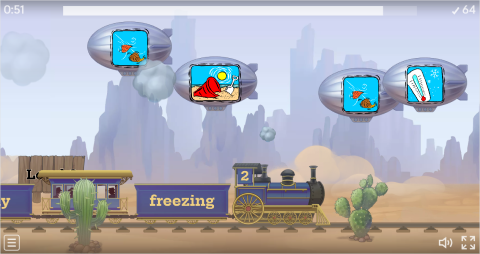 Weather Conditions ESL Vocabulary Balloon Pop Game