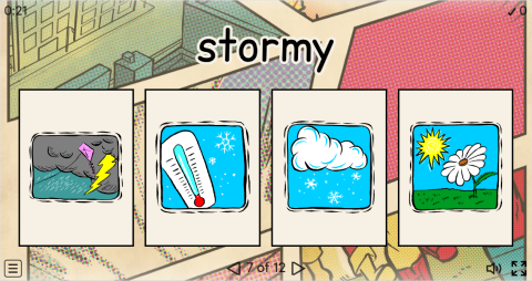 Weather Conditions ESL Interactive Vocabulary Quiz