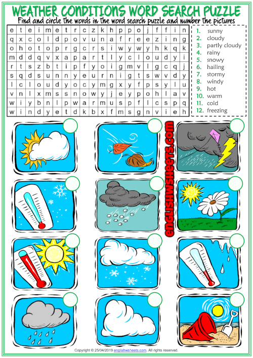 Windy Weather Word Search Monster Word Search - Gambaran