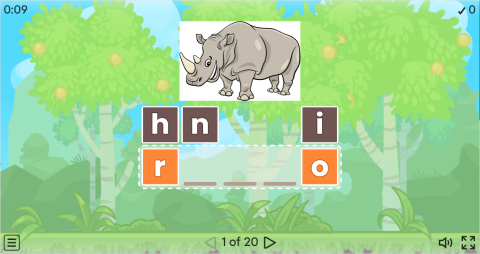 Wild Animals Vocabulary ESL Interactive Anagram