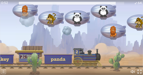 Wild Animals ESL Vocabulary Balloon Pop Game