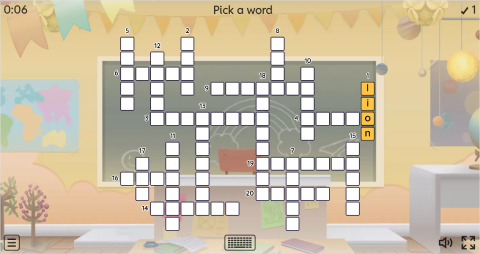Wild Animals ESL Interactive Crossword Puzzle