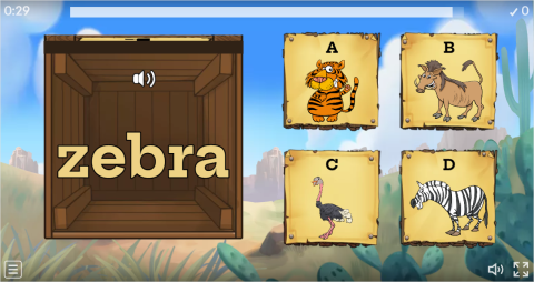 Wild Animals ESL Interactive Open The Box Worksheet