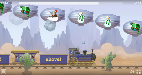 Winter ESL Vocabulary Balloon Pop Game