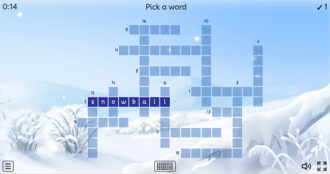 Winter ESL Interactive Crossword Puzzle