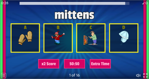 Winter ESL Interactive Vocabulary Quiz Show