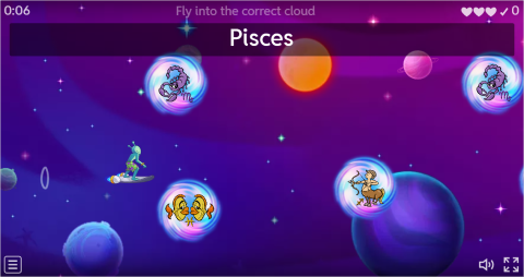 Zodiac Signs ESL Vocabulary Airplane Game