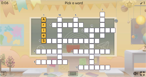 Zodiac Signs ESL Interactive Crossword Puzzle